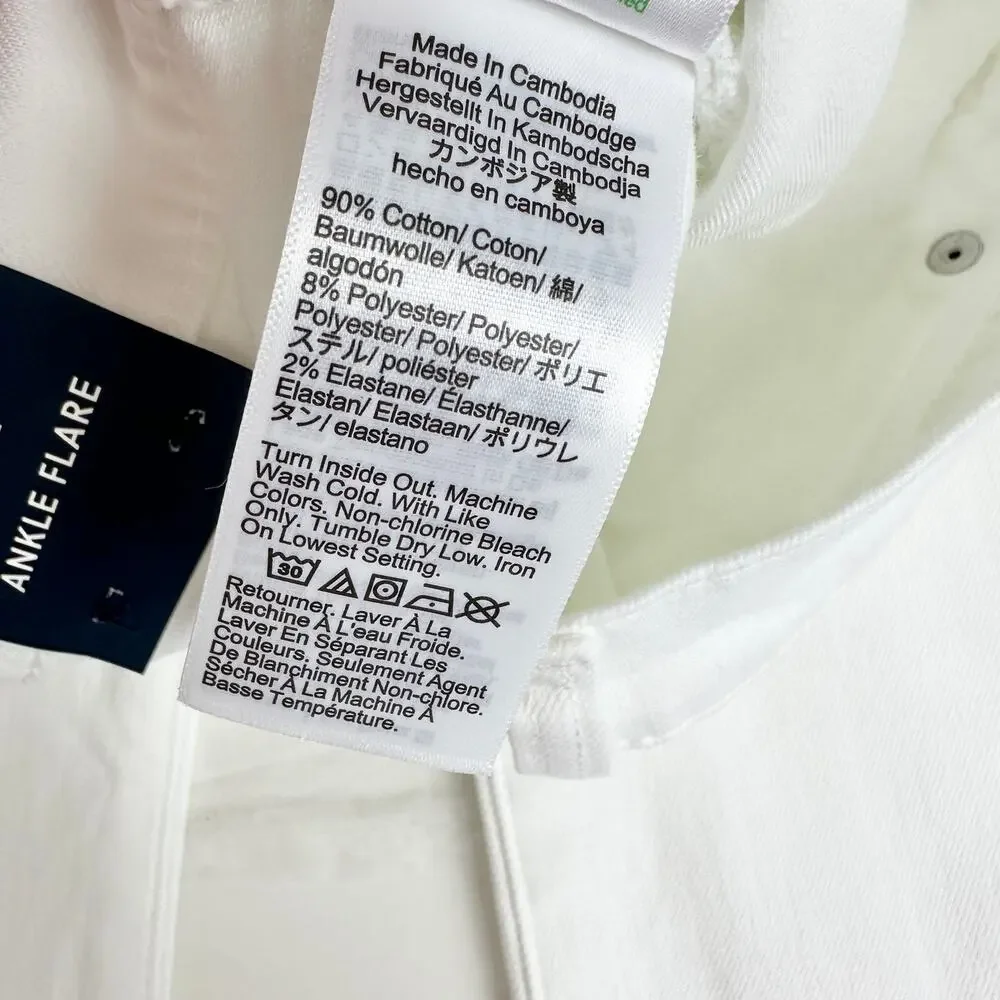 J.Crew Ankle Flare Jean in Signature Stretch+ Classic White Womens US 29 NWT - Picture 12 of 13